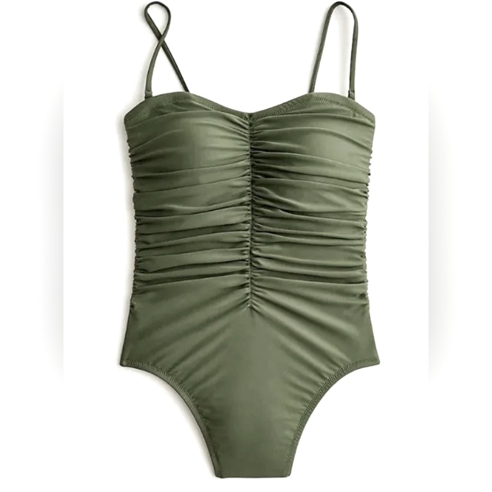 J.crew Ruched sweetheart one-piece, size 10, new with tags